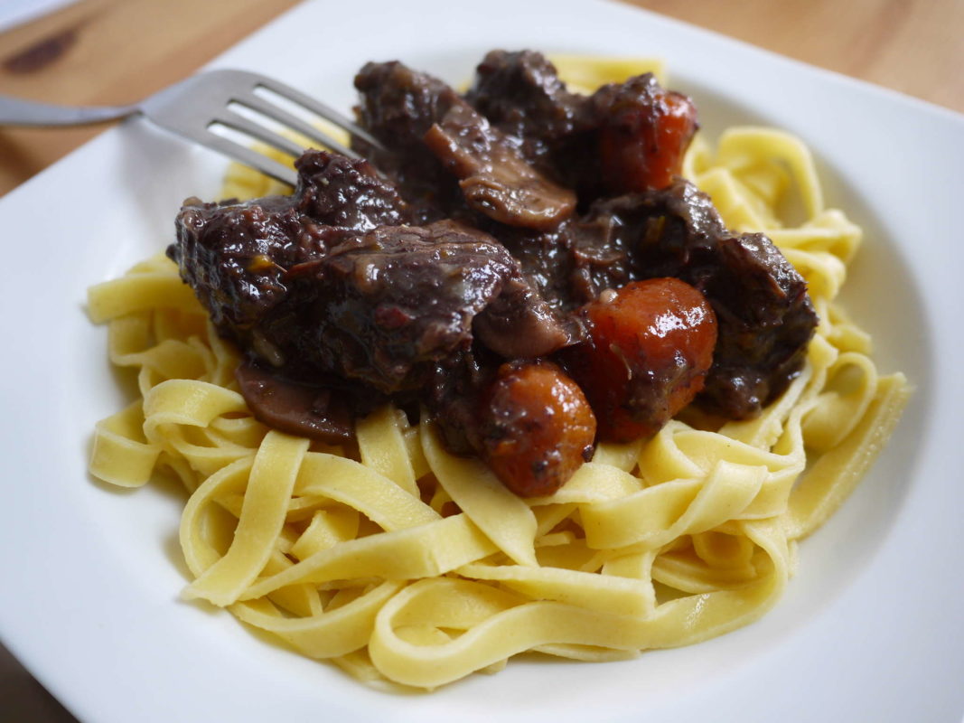 Bœuf bourguignon, plat du jour maison